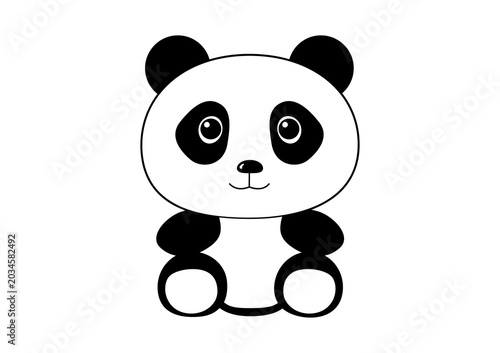 vector ilistration panda bear
