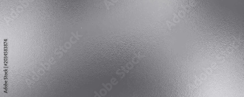 Photography Shiny silver foil metallic texture - glossy gray steel gleaming surface, frosted glass effect with blur glare reflection, bright polished metal material