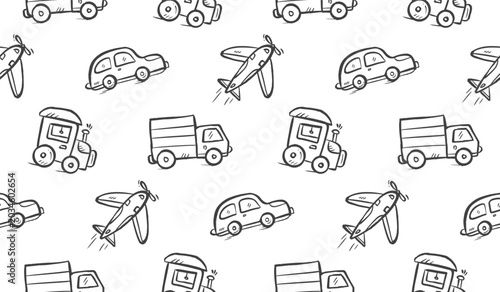 Fotografi Children toys doodle background