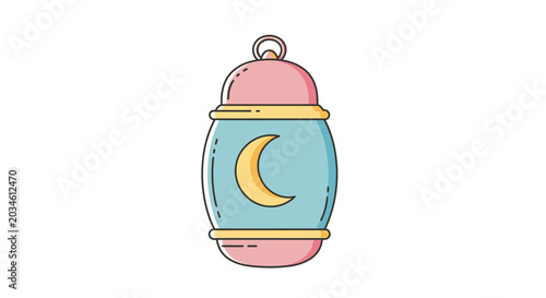Tablou pe pânză Baby pacifier with moon design.