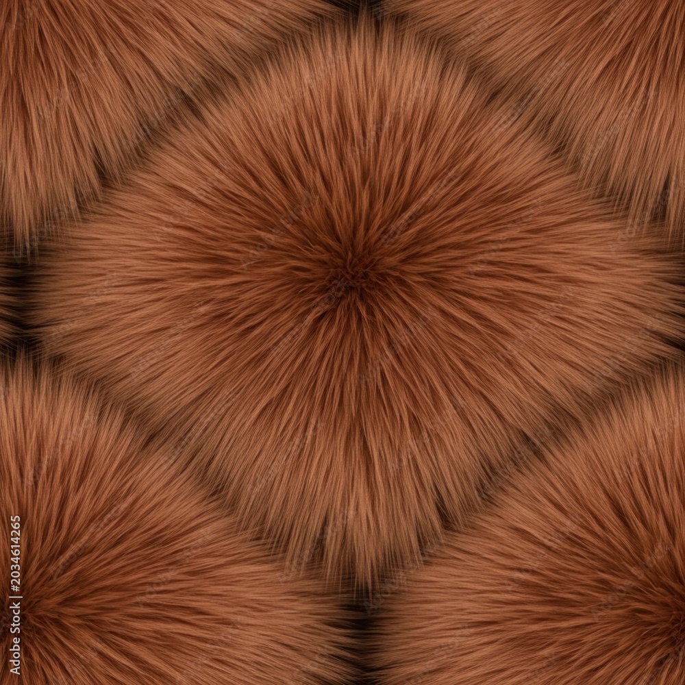 Fototapeta premium Rich Brown Fur Texture Pattern