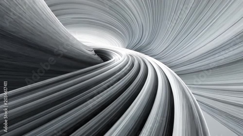 Abstract Swirling Patterns in Monochrome Shades of Gray and White