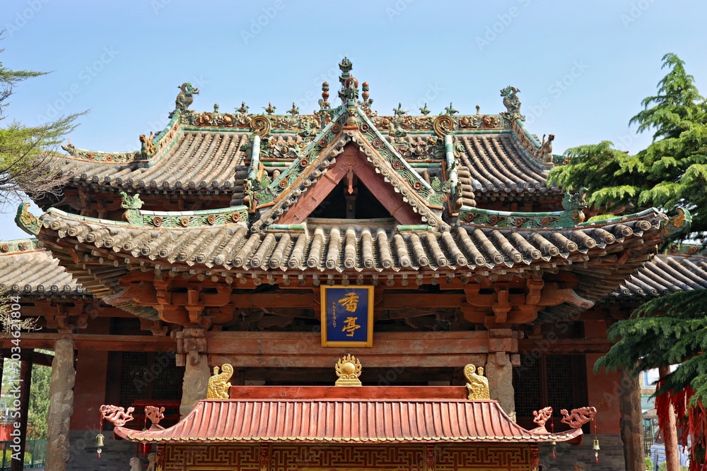 Fototapeta premium Wanrong Dongyue Temple, Wanrong County, Yuncheng City, Shanxi Province, China