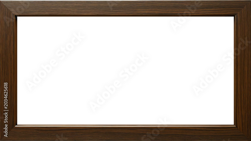 Obraz na plátně Mahogany-colored wood frame with premium texture, minimalist design for summer a