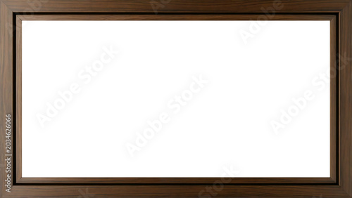 Εκτύπωση καμβά Mahogany-colored wood frame with premium texture, minimalist design for summer a