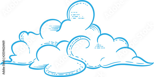 Canvas Print blue sky with clouds