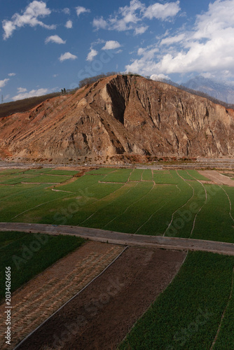 A view of dryland farming on a highland in northern Yunnan.