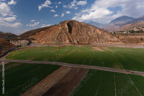 A view of dryland farming on a highland in northern Yunnan.