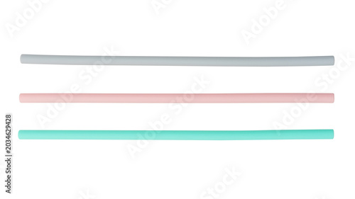 Canvas-taulu Reusable colorful plastic straws design element