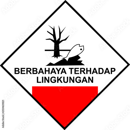 Vector illustration of environmental hazard symbol 