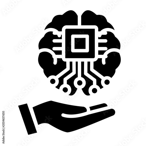 Intelligent System  Icon Element For Design 
