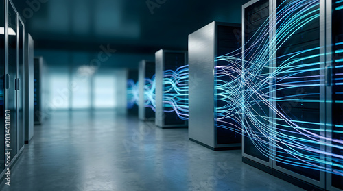 a row of servers