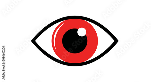 Fotografie Abstract Red Eye Vision Symbol