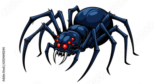 Creepy Halloween Spider Illustration
