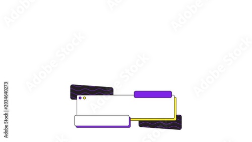 animation lower third with pop style for name and position
