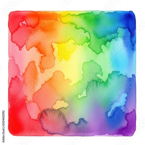 Vibrant Watercolor Square - A Colorful Artistic Background.