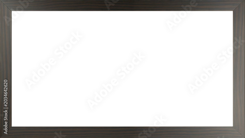 Fotografie Black Ebony wood frame with premium texture, minimalist design for summer and li