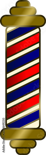 Barber Pole Illustration. barber pole icon on a white background
