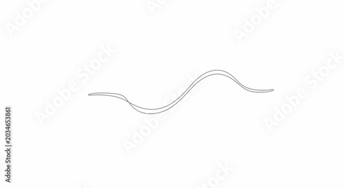 Fotografie Gray wavy metal wire shape.