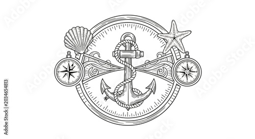 Photos Nautical Anchor Emblem Design.