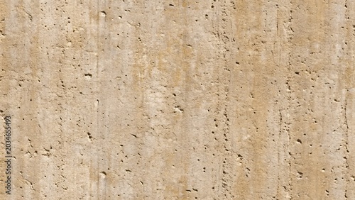 Textured Beige Travertine Stone Surface with Natural Pores and Imperfections
