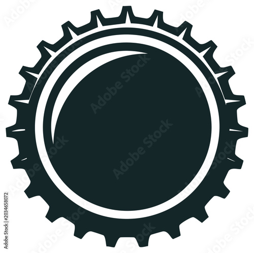 Classic Beverage Bottle Cap Design Element Isolated Graphic