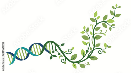 DNA Strand Transforming into Climbing Vine for Evolutionary Biology and Natural Biotechnology