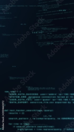 Mysterious futuristic blue cyber code technology background