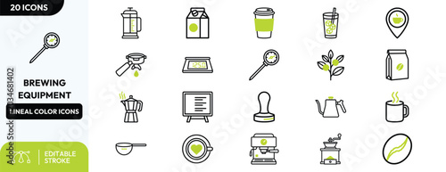 Foto Brewing Equipment icon set