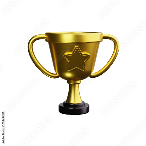 High Score Trophy 3d render icons