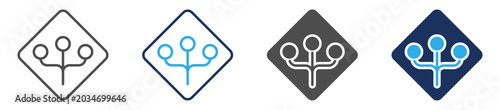 Tableau sur toile git flow icon set multi concept