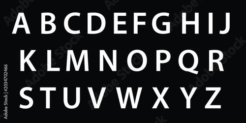 Vintage textured block alphabet with distressed white letters on black background for retro graphic design projects set.