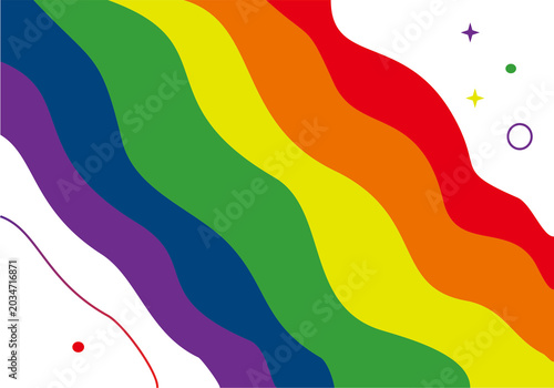 Minimalist Rainbow Stripe Background for Pride Month Celebration 2026, Modern LGBTQ Abstract Geometric Banner Design