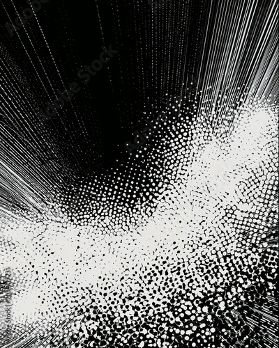 Dynamic abstract spot light burst pattern on black background for energetic design