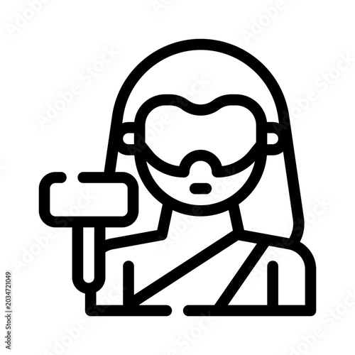 Konstfotografi hephaestus line icon