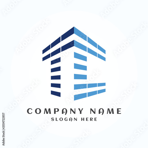 TC house building logo symbol concept. Real Estate Apartment Home Monogram luxury Creative elegant logo web design