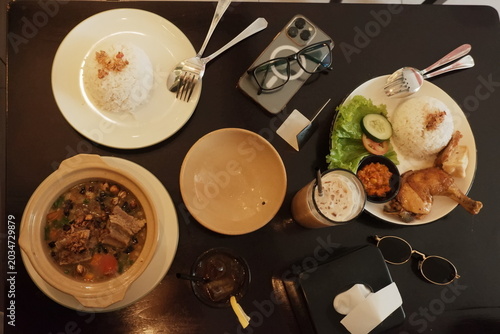 Variety of Indonesian Dishes Served for a Delicious Meal