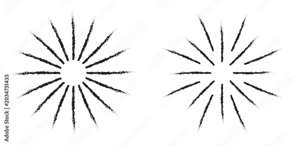 Fototapeta premium Radial halftone dots in Circle Form. Dotted fireworks explosion background. Starburst round Logo. Circular Design element. Abstract Geometric star rays.