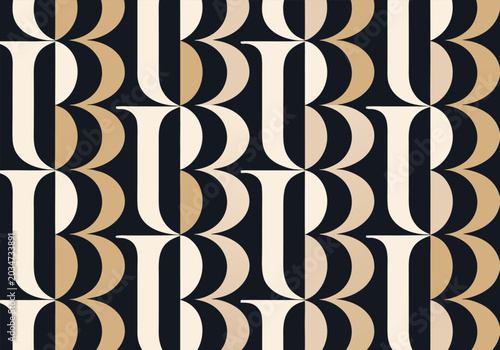 Mid Century Geometric Seamless Abstract Pattern