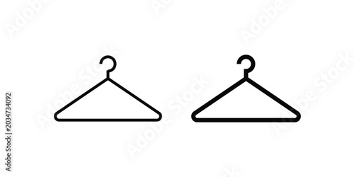 Clothes hanger icon vector glyph flat and trendy stroke line pack