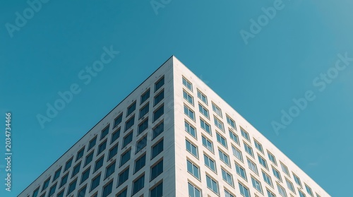 Modern Architectural Marvel Against a Clear Blue Sky.
