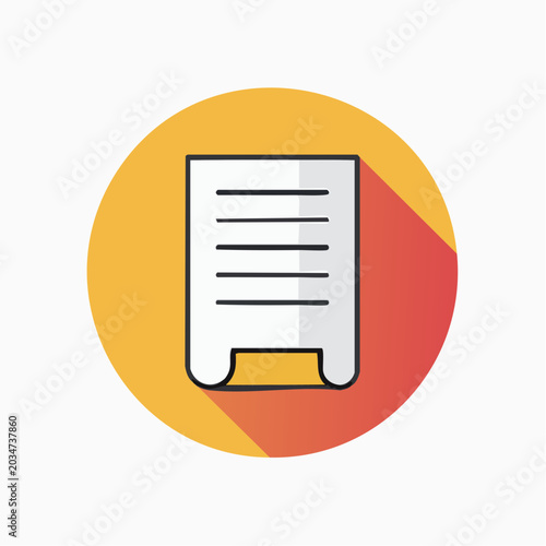Document Icon with Long Shadow