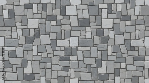 Geometric Concrete Paving Blocks Texture in Monochrome Minimalist Overhead View