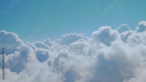 Clouds drifting across an expansive sky