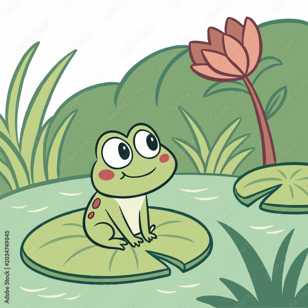 Fototapeta premium frog in the pond