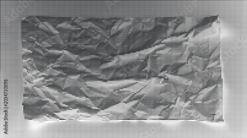 Bild auf Leinwand Crinkled silver foil sheet on a smooth transparent background surface