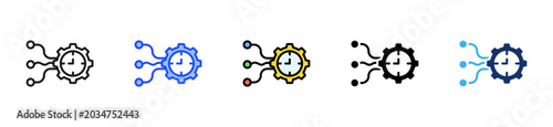 Efficiency Flow Flat Icon Style