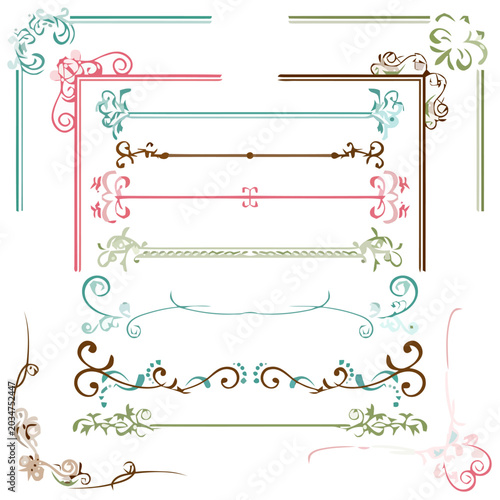 Decorative Vintage Flourish Frames and Dividers Collection