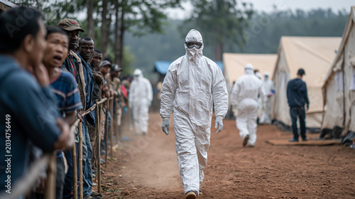 Health worker in Hazmat Sui...