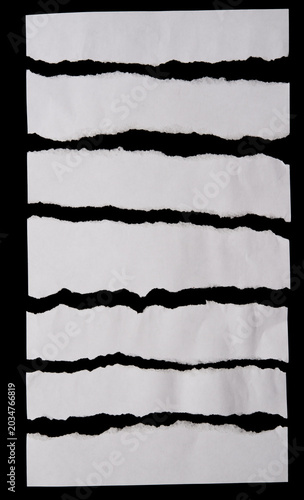 Ripped paper strips